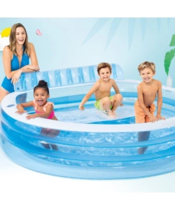 Piscina gonfiabile ovale per bambini intex "family lounge" 229x218x79 cm