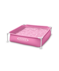 Piscina fuori terra quadrata intex 'mini frame' colore rosa 122x122x30 cm