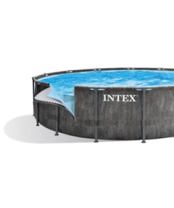 Piscina fuori terra rotonda intex "prisma greywood" 457x457x122 cm