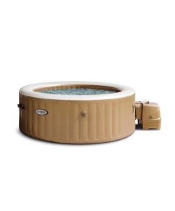 Piscina idromassaggio gonfiabile rotonda intex 'bubble massage' colore beige 4 persone 196x196x71cm