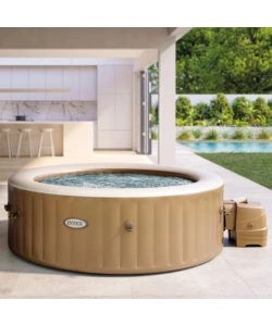 Piscina idromassaggio gonfiabile rotonda intex "bubble massage" 6 persone 216x216x71cm