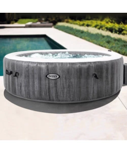 Piscina idromassaggio gonfiabile rotonda intex "greywood deluxe" 6 persone 216x216x71cm