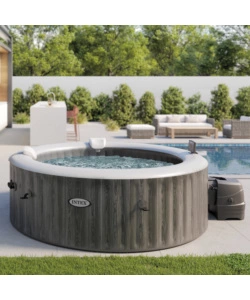 Piscina idromassaggio gonfiabile rotonda intex "greywood deluxe" 6 persone 216x216x71cm