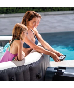 Piscina idromassaggio gonfiabile ottagonale intex "jet & bubble deluxe" 4 persone 181x181x71cm