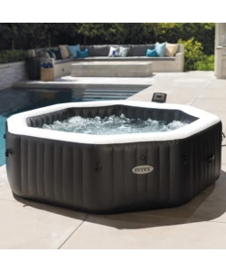 Piscina idromassaggio gonfiabile ottagonale intex "jet & bubble deluxe" 4 persone 181x181x71cm