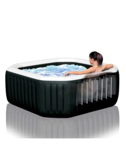 Piscina idromassaggio gonfiabile ottagonale intex "jet & bubble deluxe" 4 persone 181x181x71cm