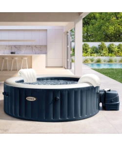 Piscina idromassaggio gonfiabile rotonda intex "bubble massage" 6 persone 216x216x71cm