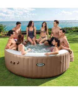 Piscina idromassaggio gonfiabile rotonda intex "bubble massage" 8 persone 236x236x71cm