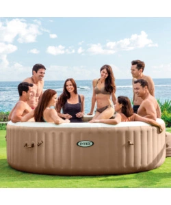 Piscina idromassaggio gonfiabile rotonda intex "bubble massage" 8 persone 236x236x71cm