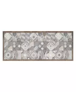 Passatoia in vinile 'runner' fantasia 'hand-drawn tiles', 120x50 cm