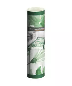 Passatoia in vinile "runner" fantasia "green tropical", 180x50 cm