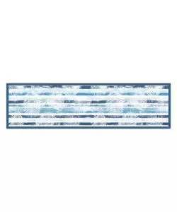 Passatoia in vinile 'runner' fantasia 'blue tropical', 180x50 cm