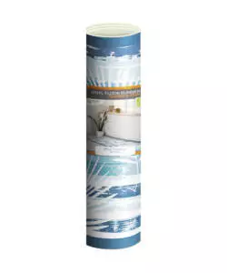 Passatoia in vinile "runner" fantasia "blue tropical", 180x50 cm