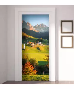 Rivestimento per porta in vinile fantasia "dolomiti", 210x83 cm