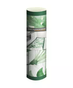 Passatoia in vinile "runner" fantasia "green tropical", 240x50 cm