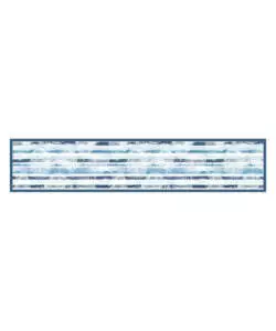 Passatoia in vinile 'runner' fantasia 'blue tropical', 240x50 cm