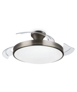 Lampada ventilatore a led philips 'atlas nickel' colore acciaio, 5500 k