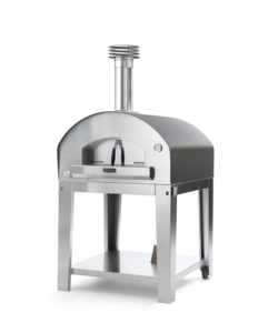 Forno pizza a gas con carrello fontana 'marinara' colore antracite 5 pizze