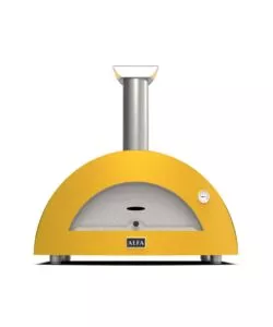 Forno pizza a legna alfa 'moderno' colore giallo 3 pizze