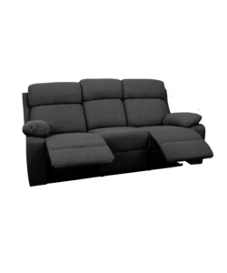 Divano 3 posti bellahome "annika" con recliner manuale, 198x93x101 cm