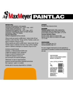 Smalto murale max meyer "paintlac" colore bianco satinato, 1 litro