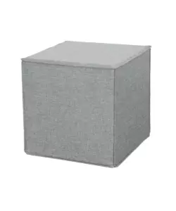 Pouf pieghevole bellahome 'dado' in tessuto rimovibile grigio, 41x41x41 cm