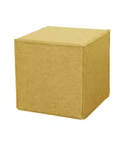 POUF PIEGHEVOLE BELLAHOME "DADO" IN TESSUTO RIMOVIBILE OCRA, 41X41X41 CM