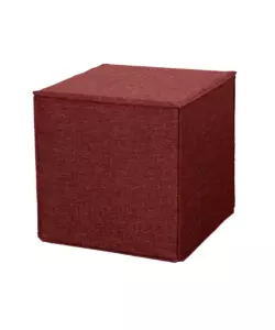 Pouf pieghevole bellahome 'dado' in tessuto rimovibile bordeaux, 41x41x41 cm