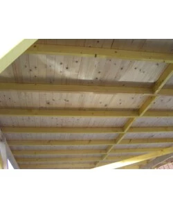 Carport auto in legno habrita "av 4563 bm" 2 posti 6,32x4,50x3,40 mt