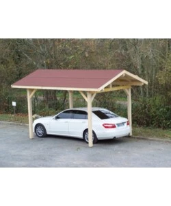 Carport auto in legno habrita "karpa 3550 bm" 1 posto 3,5x5,0x3,09 mt