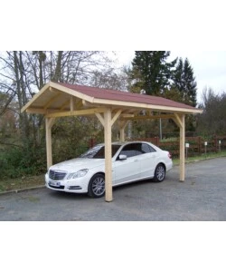 Carport auto in legno habrita "karpa 3550 bm" 1 posto 3,5x5,0x3,09 mt