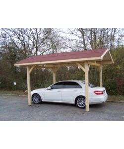 Carport auto in legno habrita "karpa 3550 bm" 1 posto 3,5x5,0x3,09 mt