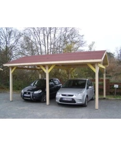 Carport auto in legno habrita "karpa 4563 bm" 2 posti 6,32x4,50x3,30 mt