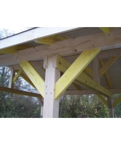 Carport auto in legno habrita "karpa 4563 bm" 2 posti 6,32x4,50x3,30 mt