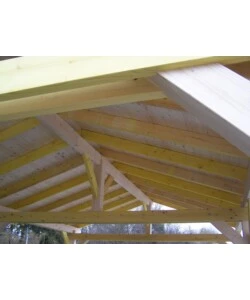 Carport auto in legno habrita "karpa 4563 bm" 2 posti 6,32x4,50x3,30 mt