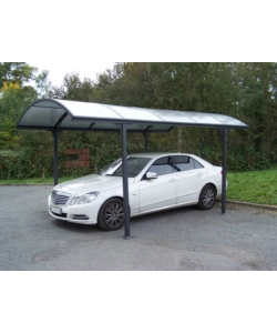 Carport auto in alluminio e policarbonato habrita "car 3048 alrp t" 1 posto 4,85x3,01x2,50 mt