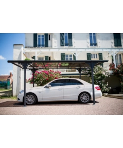 Carport auto in alluminio e policarbonato habrita "car 3050 altp t" 5,00x2,88x2,32 mt