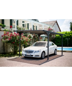 Carport auto in alluminio e policarbonato habrita "car 3050 altp t" 5,00x2,88x2,32 mt