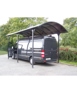 Carport auto in alluminio e policarbonato habrita "car 3676 alcc t" 1 posto 3,59x7,62x3,60 mt