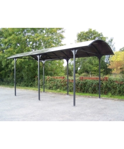 Carport auto in alluminio e policarbonato habrita "car 3676 alcc t" 1 posto 3,59x7,62x3,60 mt