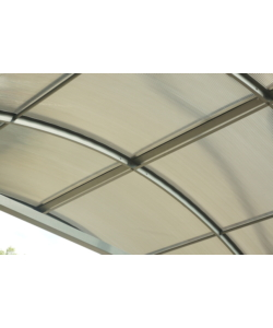 Carport auto in alluminio e policarbonato habrita "car 3676 alcc t" 1 posto 3,59x7,62x3,60 mt