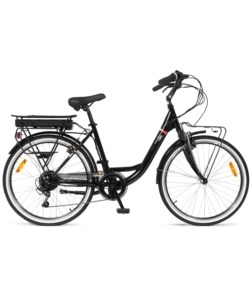 Bici elettrica i-bike 'city easy flow' 26' 45 km nera