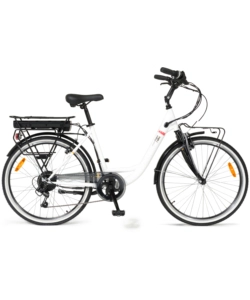 Bici elettrica i-bike 'city easy comfort' 26' 45 km bianca