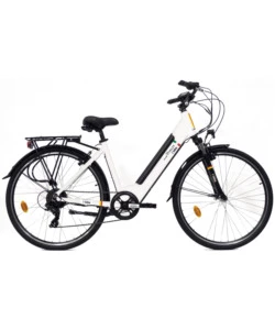 Bici elettrica i-bike 'city easy vivaldi' 28' 80 km bianca