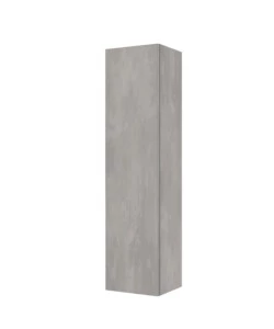 Colonna pensile sospesa decor bagno con 1 anta colore grigio caldo, 35x28x138 cm