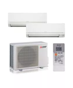 Climatizzatore caldo freddo mitsubishi linea smart serie m pompa di calore 'mxz2ha40vfe1252535dwvfkit' dualsplit e unit esterna 9000 + 12000 btu