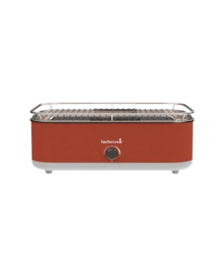 Barbecue elettrico da tavolo barbecook 'e-carlo' in acciaio inox colore rosso, griglia 38,5x28,5 cm