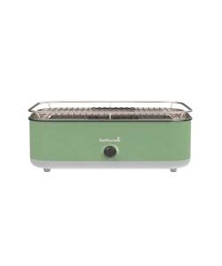 Barbecue elettrico da tavolo barbecook 'e-carlo' in acciaio inox colore verde, griglia 38,5x28,5 cm