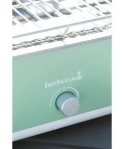 Barbecue elettrico da tavolo barbecook "e-carlo" in acciaio inox colore verde, griglia 38,5x28,5 cm