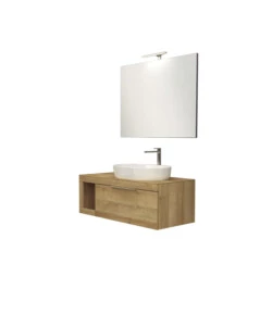 Mobile bagno decor bagno 'tiziano' colore rovere, 110 cm